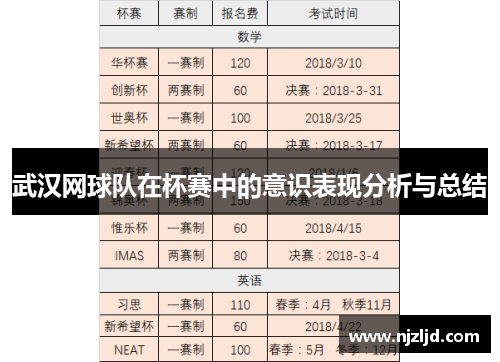 武汉网球队在杯赛中的意识表现分析与总结